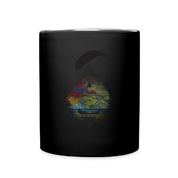 Paraglider pyramid - Full Colour Mug - black - Front