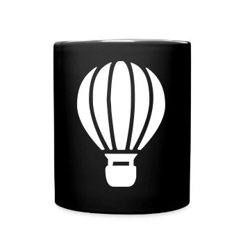 Une montgolfière - Mug uni - noir - Devant