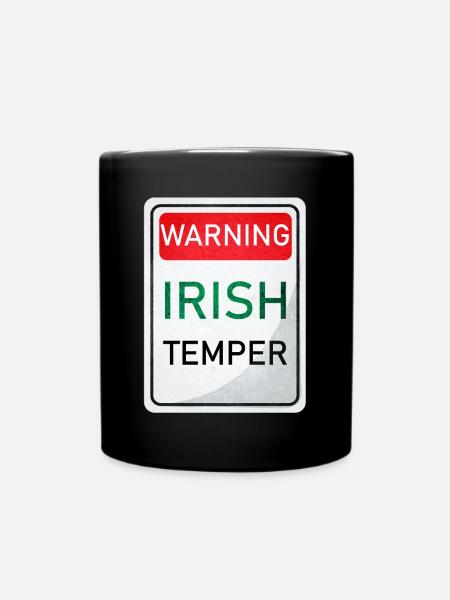 WARNUNG IRISH TEMPER - Tasse einfarbig - Schwarz