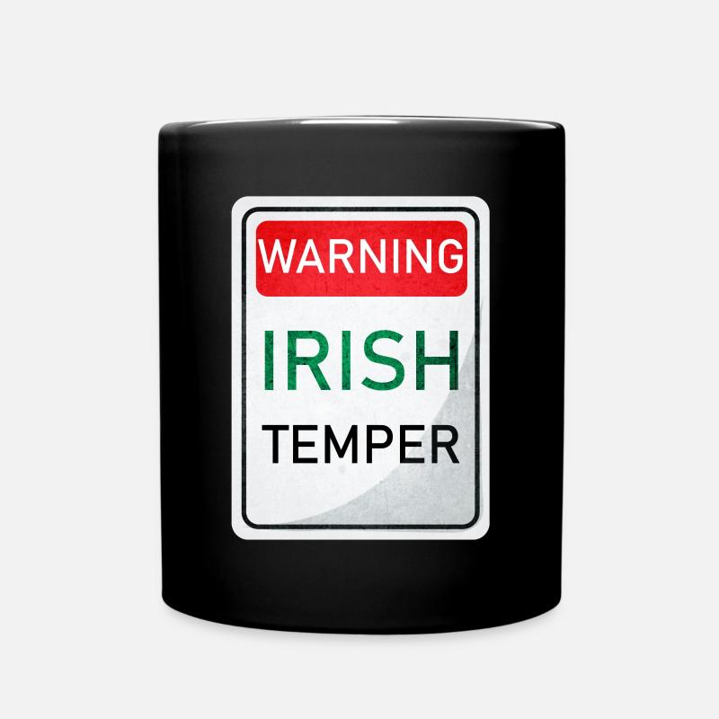 WARNUNG IRISH TEMPER - Tasse einfarbig - Schwarz