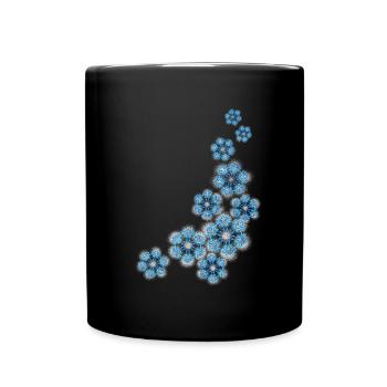 flocons de neige - Mug uni - noir - Devant