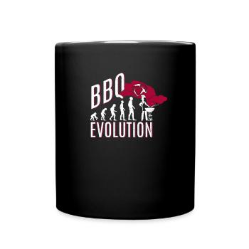 BBQ Evolution - Grillen - Tasse einfarbig - Schwarz - Vorne