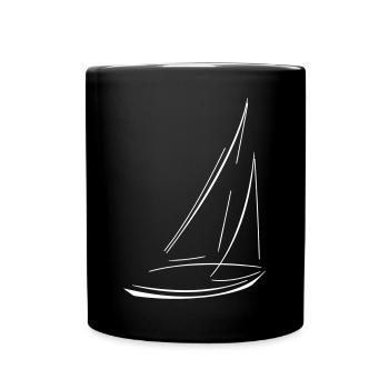 bateaux - Mug uni - noir - Devant