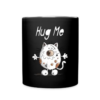 Hug Me Cat - Full Colour Mug - black - Front