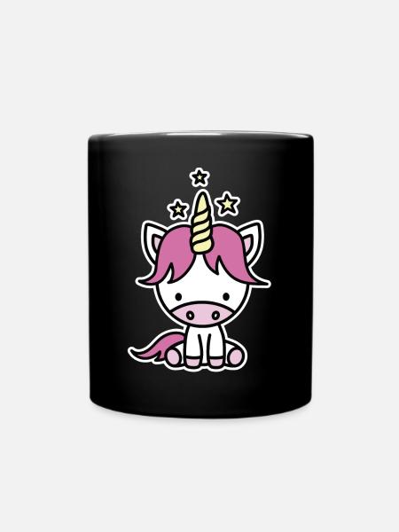 Cute unicorn for kids - Mug uni - noir