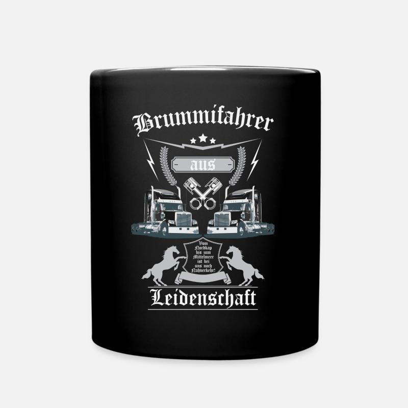 Trucker aus Leidenschaft - Tasse einfarbig - Schwarz