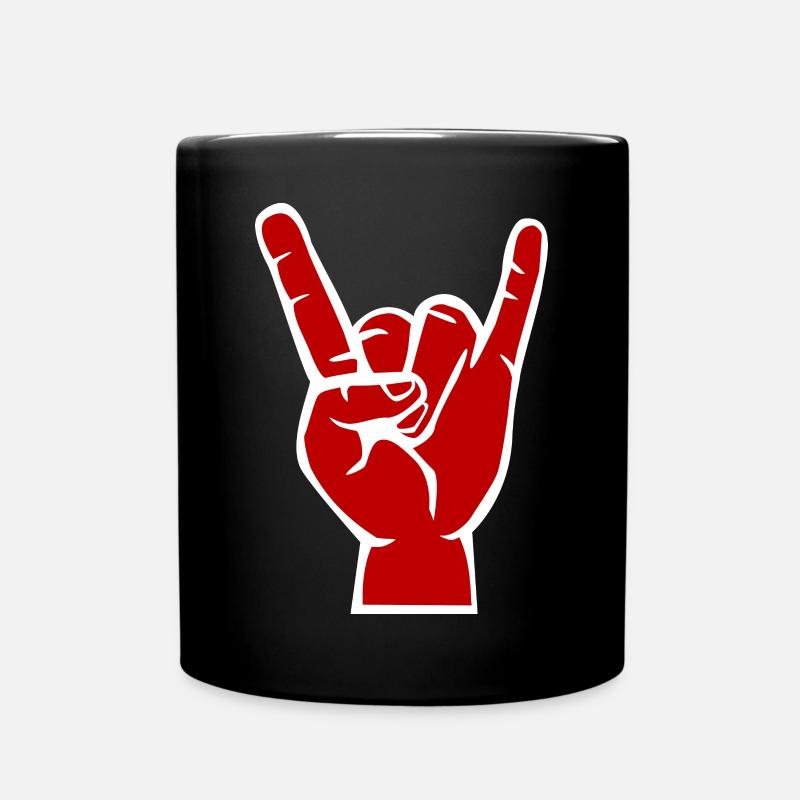 Main du diable, symbole de métal cool Devil Rock - Mug uni - noir