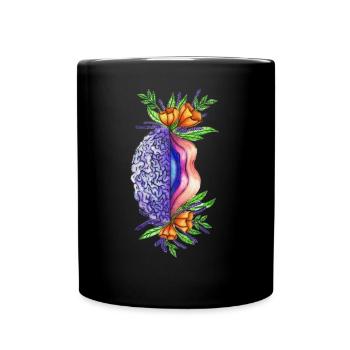 Vulva Brain - Tasse einfarbig - Schwarz - Vorne