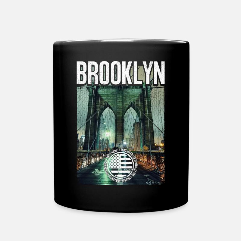 Brooklyn Birdge - Tasse einfarbig - Schwarz