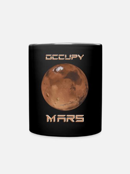 Occupy Mars - Tasse einfarbig - Schwarz