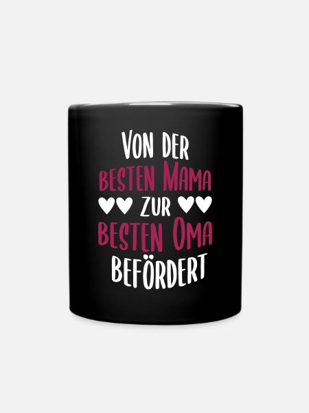 Beste Oma der Welt - Tasse einfarbig - Schwarz