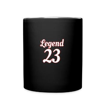 Legenden 23 weiß und rot - Tasse einfarbig - Schwarz - Vorne