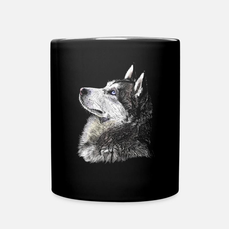 Husky - Tasse einfarbig - Schwarz