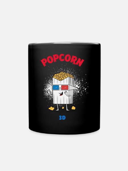 pop corn - Full Colour Mug - black
