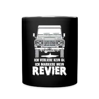 defender lustig funny Geschenk - Tasse einfarbig - Schwarz - Vorne