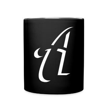Letter A, Name, der Buchstabe A - Tasse einfarbig - Schwarz - Vorne