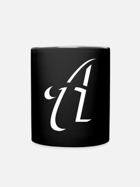 Letter A, Name, der Buchstabe A - Tasse einfarbig - Schwarz