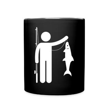 Fishing Angler Sport Fisherman - Full Colour Mug - black - Front