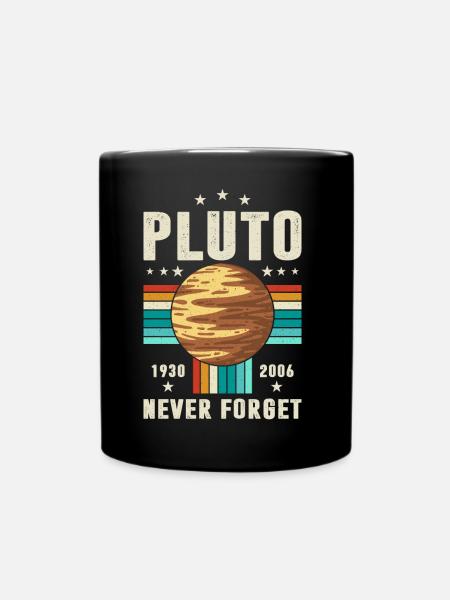 pluto never forget Graphic - Full Colour Mug - black