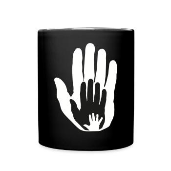 Baby Hand in Hand - Tasse einfarbig - Schwarz - Vorne