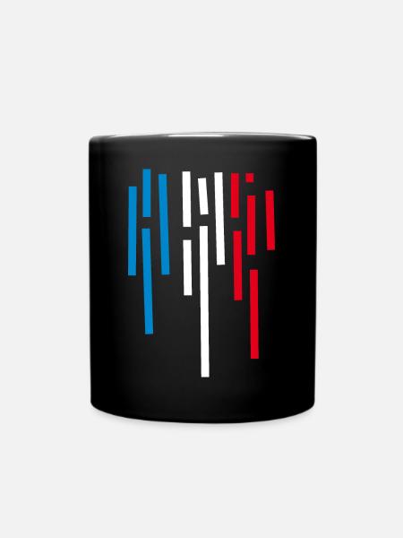Frankreich Flagge - Tasse einfarbig - Schwarz