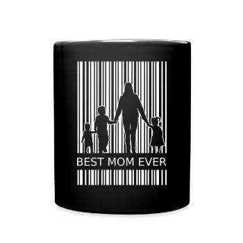 Best Mom Ever Mama 3 Kinder Mutter Geschenk - Tasse einfarbig - Schwarz - Vorne