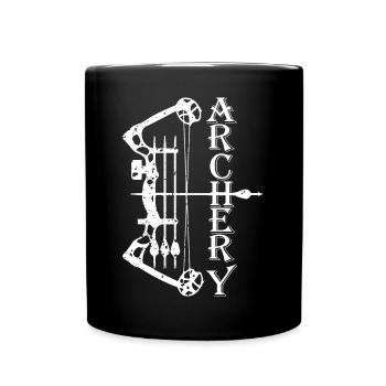 Tir à l’arc, Tir à l’arc, Tir à l’arc - Mug uni - noir - Devant