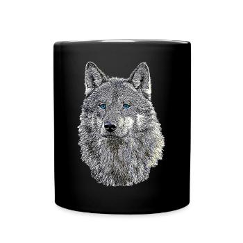 Wolf - Full Colour Mug - black - Front