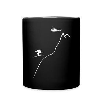 héliski, ski, freeski, héliboard - Mug uni - noir - Devant