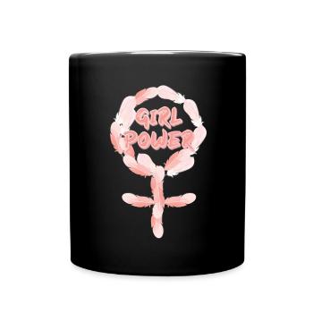 Girl Power - Tasse einfarbig - Schwarz - Vorne