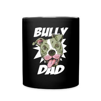 BULLY DAD Pitbull Owner American-Pitbull - Full Colour Mug - black - Front