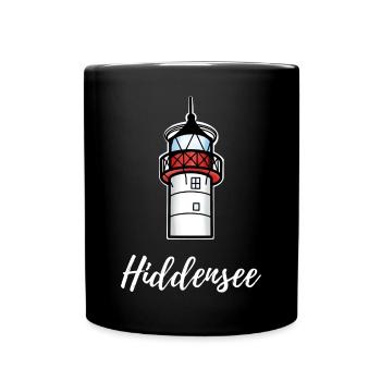 Kleiner Leuchtturm Hiddensee - Tasse einfarbig - Schwarz - Vorne