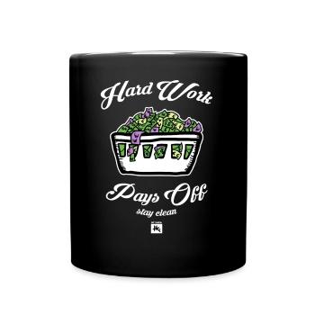 hard work stay clean by haka - Tasse einfarbig - Schwarz - Vorne