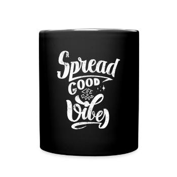 BEAUTIFUL TIME LOVE HAPPY QUOTE GOOD LIFE MOTIF - Full Colour Mug - black - Front
