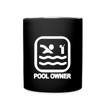 Pool Owner - T-Shirt Design in Weiß - Tasse einfarbig - Schwarz - Vorne