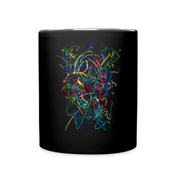 Abstract - Full Colour Mug - black - Front