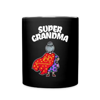 Alte Frau Brille Statement Oma Großmutte Seniorin - Tasse einfarbig - Schwarz - Vorne