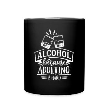 ALCOHOL PARTY BARBECUE CELEBRATIONS DRINK SAYINGS MOTIF - Full Colour Mug - black - Front