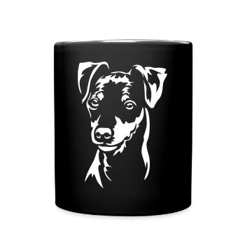 Zwergpinscher Head "Black Edition" - Full Colour Mug - black - Front