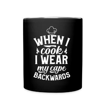 MÜTZEN SPIELEN FEUER BBQ GRILLEN BIER PARTIE MOTIV - Tasse einfarbig - Schwarz - Vorne