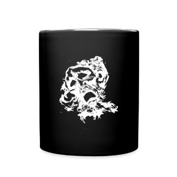 Visage blanc - Mug uni - noir - Devant