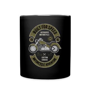 FAST MOTORCYCLE CHOPPER VINTAGE BIKER MOTIFS - Full Colour Mug - black - Front