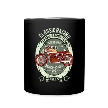 COURSE CAFERACER CAFE RACER MOTO MOTIF VINTAGE - Mug uni - noir - Devant