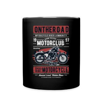 MC MOTORRAD CLUB RETRO VINTAGE CHOPPER RIDE MOTIFS - Full Colour Mug - black - Front