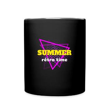 summer années 80 rétro time - Mug uni - noir - Devant