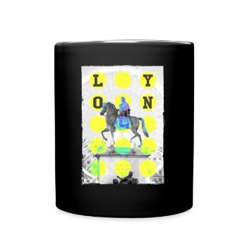 Lyon France Ville Skyline Accueil Amour - Mug uni - noir - Devant