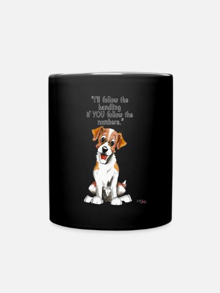 Jack Rusel Agilität - Tasse einfarbig - Schwarz