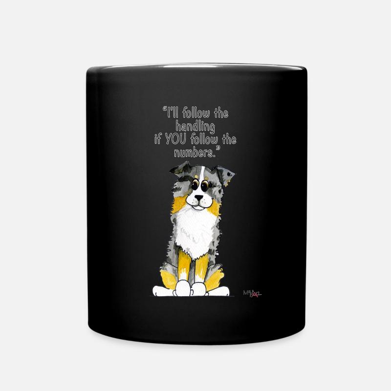 australian shepherd agility - Full Colour Mug - black