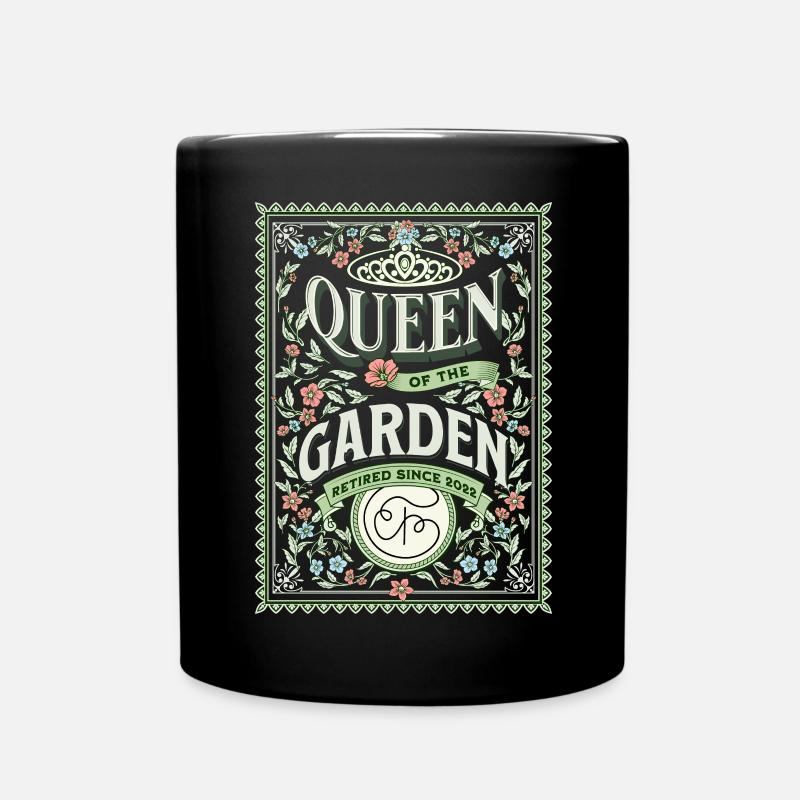 Retired garden lover grandma - Full Colour Mug - black