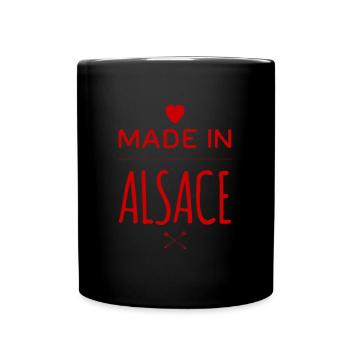 MADE IN ALSACE ROUGE - Mug uni - noir - Devant